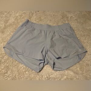 Lululemon Hotty Hot High Rise Lined Short 4" Pastel Blue Size 14 Running Gym